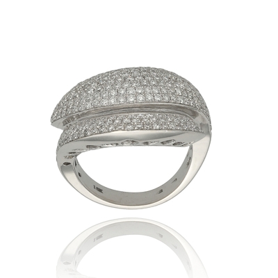 Fehér arany gyűrű 54-es méret (B4122_3I)